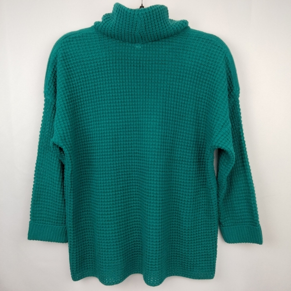 NWOT JACK By BB Dakota Catchin' Feelings Cowl Neck Sweater in Teal Sz.M - Picture 4 of 9